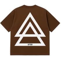 Camiseta Oversized Marrom Premium 100% Algodão com Estampa
