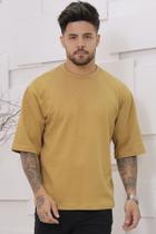 Camiseta Oversized Masculina Bege Linha Premium