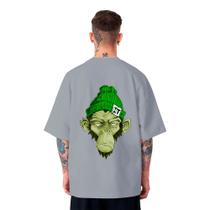 Camiseta Oversized Masculina Chimpanzé Swag Skate