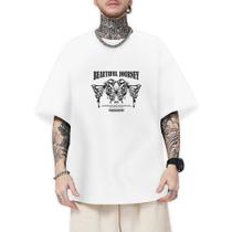 Camiseta Oversized Masculina Estampa Beautiful Journey Estilosa Confortável da Moda Streetwear Top