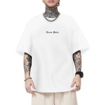 Camiseta Oversized Masculina Estampada Dream Maker Tendência Estilosa Confortável Moda Streetwear