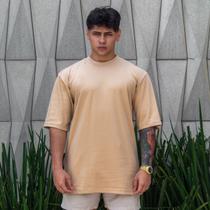 Camiseta Oversized Masculina Lisa Malhão 100% Algodão