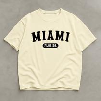 Camiseta Oversized Masculina Look Urbano Moderna Miami Leve Camiseta Oversized Masculina Look Urbano Moderna Miami Leve