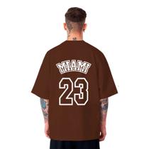 Camiseta Oversized Masculina Miami 23 Streetwear Academia