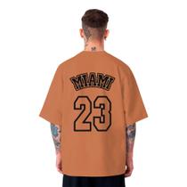 Camiseta Oversized Masculina Miami 23 Streetwear Academia