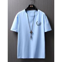 Camiseta Oversized Masculino Lua Montanhas 504 Estilo de Rua Urbano StreetWear