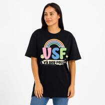 Camiseta oversized Max Vai ser Feliz Academia Feminina Camiseta oversized Max Vai ser Feliz Academia Feminina