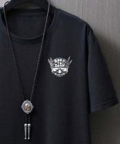 Camiseta Oversized Minimalista Caveira Estampado Algodão Camiseta Oversized Minimalista Caveira Estampado Algodão