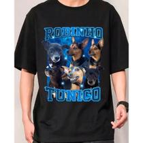 Camiseta Oversized ou Básica Personalizada Arte com Fotos do Seu Pet Cachorros e Gatos