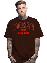 Camiseta Oversized Personalizada Estampa Brooklyn Masculina Algodão Estampada Gola Careca Ref 03 Camiseta Oversized Personalizada Estampa Brooklyn Masculina Algodão Estampada Gola Careca Ref 03