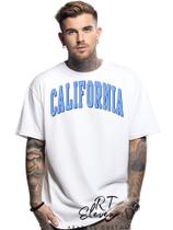 Camiseta Oversized Personalizada Estampa California Masculina Algodão Estampada Gola Careca Ref 01
