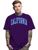 Camiseta Oversized Personalizada Estampa California Masculina Algodão Estampada Gola Careca Ref 01