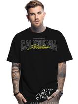 Camiseta Oversized Personalizada Estampa California Masculina Algodão Estampada Gola Careca Ref 02