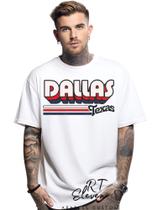 Camiseta Oversized Personalizada Estampa Dallas Masculina Algodão Estampada Gola Careca Ref 01