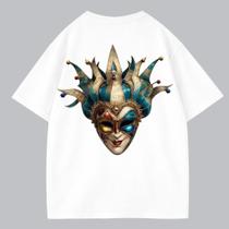 Camiseta Oversized Premium 100% Algodão com Estampa DTF - Boris Brejcha Branca