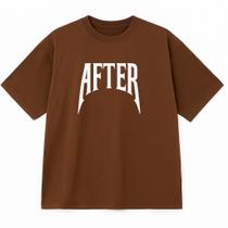 Camiseta Oversized Premium 100% Algodão Marrom com Estampa DTF Camiseta Oversized Premium 100% Algodão Marrom com Estampa DTF