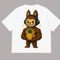 Camiseta Oversized Premium Abacaxi Labu 100% Algodão