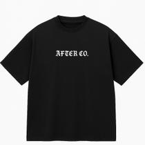Camiseta Oversized Premium Preta 100% Algodão com Estampa DTF Camiseta Oversized Premium Preta 100% Algodão com Estampa DTF