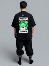 Camiseta Oversized Preta Loud X Brawl Stars Tamanho:PPCor:Preto