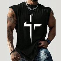 Camiseta Oversized Regata Masculina Camisão Religiosa Over Larga