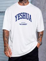 Camiseta Oversized Religiosa Cristã Estampa Yeshua