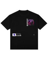 Camiseta Oversized Respect 3D Preta Camiseta Oversized Respect 3D Preta