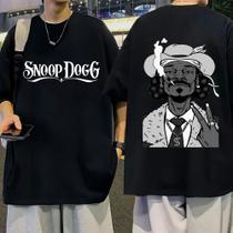 Camiseta Oversized Snoop doog Hip Hop Estilo de Rua Lenda