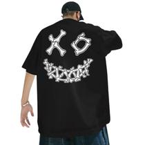 Camiseta Oversized Sorriso Tendência Grande Estilo Camiseta Oversized Sorriso Tendência Grande Estilo