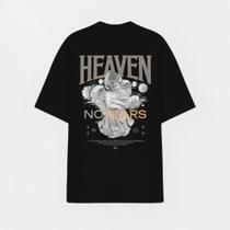 Camiseta Oversized StreetWear Algodão Abstract Heaven No Tears