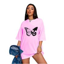 Camiseta Oversized Streetwear Butterfly Death