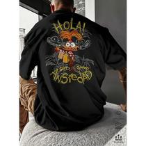 Camiseta Oversized Streetwear Camisa 100% Algodão Estampada Urso Anjo Filme Desenho Camiseta Oversized Streetwear Camisa 100% Algodão Estampada Urso Anjo Filme Desenho