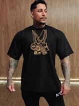 Camiseta Oversized Streetwear Corrente Rapper Premium Masculina Feminina 100% Algodão Reforçada Camiseta Oversized Streetwear Corrente Rapper Premium Masculina Feminina 100% Algodão Reforçada