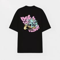 Camiseta Oversized StreetWear Estampada Abstract Dog Milite Use Camiseta Oversized StreetWear Estampada Abstract Dog Milite Use
