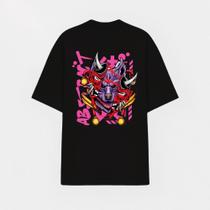 Camiseta Oversized StreetWear Estampada Abstract Masc Lobo Toquio