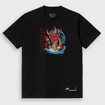 Camiseta Oversized Streetwear OFF-Y Fish Demon