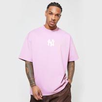 Camiseta Oversized Streetwear Off-Y Pink NY