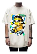 Camiseta Oversized Streetwear Unissex Larga Bart Simpson