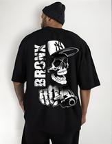 Camiseta Oversized Streetwear Unissex Larga Bronx