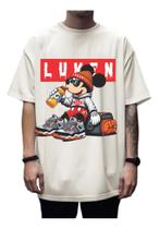 Camiseta Oversized Streetwear Unissex Larga Mickey Luken