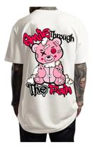 Camiseta Oversized Streetwear Unissex Larga Smile