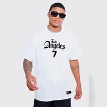 Camiseta Oversized Streetwear White Los Angeles