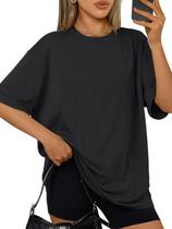 Camiseta Oversized Trendy Queen Preta em Mistura de Algodão M Camiseta Oversized Trendy Queen Preta em Mistura de Algodão M