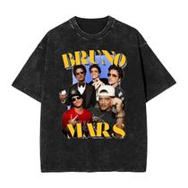 Camiseta Oversized Unissex Bruno Mars - Vintage, Lavada, Solta e Gola Redonda