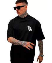 Camiseta Oversized Unissex Camisa Algodão Los Angeles