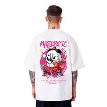 Camiseta Oversized Unissex Estilo de Rua Grafite Panda