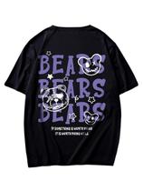 Camiseta Oversized Urso Bears Letras Grandes Estilo De Rua