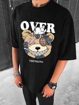 Camiseta Oversized Urso Over Bear Streetwear Estilo Grande