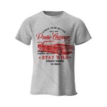 Camiseta Oversized Vintage Com Estampa De Carro 100% Algodão, Camiseta Gráfica De Verão Para Homens