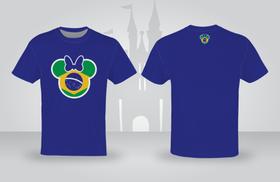 Camiseta P adulto azul personagens