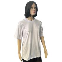 Camiseta p manga curta branca em poliviscose confortável e resistente para uniforme de trabalho Camiseta p manga curta branca em poliviscose confortável e resistente para uniforme de trabalho